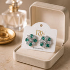 Crystal Bloom Stud Earrings