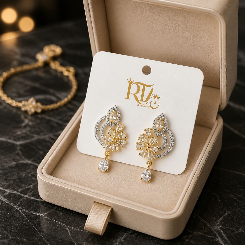 Crystal Bloom Drop Earrings
