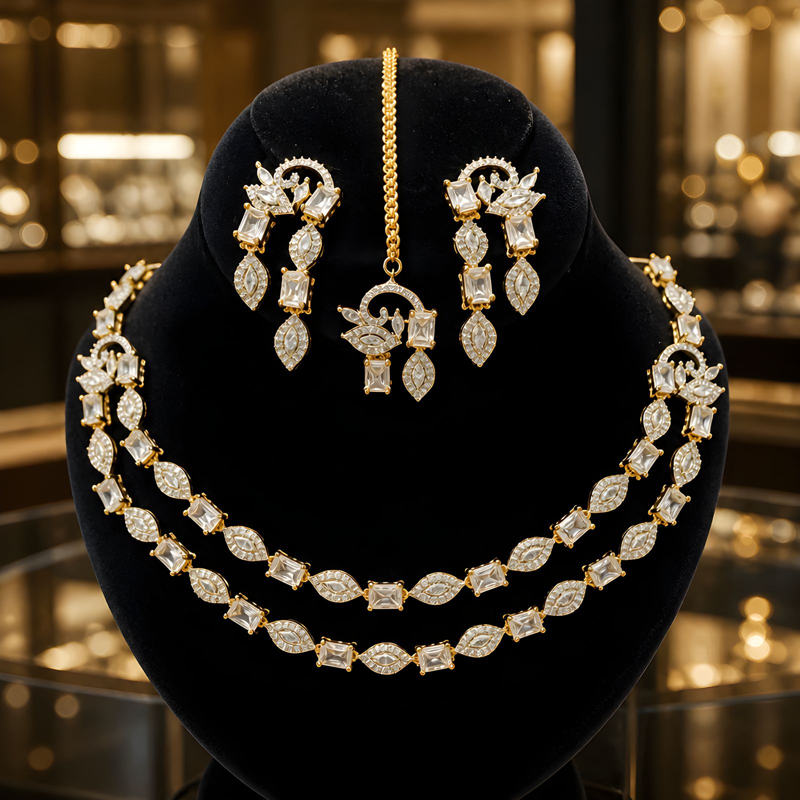 Luxury Crystal Bridal Jewelry Set